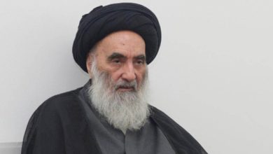 Photo of Ayatollah seyyed ali al-sistani, islamic realism, peace and security in iraq